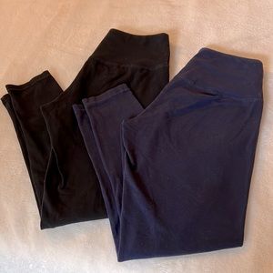 Two Pair of Dress Barn Leggings with Tummy Control
